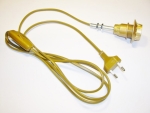 Kabel mit Schalter, Fassung und Gewinde – E14 – gold – nicht montiert