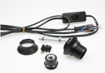 Kabel mit Schalter, Fassung und Gewinde – E14 – schwarz – nicht montiert