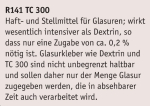 Haft- und Stellmittel für Glasuren – 100 g – Restbestand