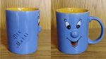 Namenstasse – Becher – Knubbelnase – blau/gelb – Die Mutti