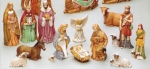 RIVERVIEW-Krippe - extragroß – 14 Figuren ohne Kamele - Figuren bis 29 cm hoch – Schrühware