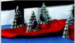 Tannenbaum-Serviettenringe im 4er-Set  – je 8,5 cm hoch - Schrühware