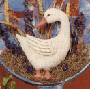 Wandente – nach hinten schauend – 16 x 21 cm – Schrühware