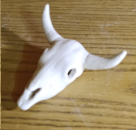 Kuhschädel – Cow Skull – 8 x 9 cm  – Schrühware – Sonderangebot