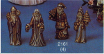 Santas im 4er-Set – bis 10 cm hoch – Schrühware