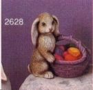 Hase mit Korb – 10 x 10 cm – Schrühware