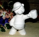 Biertrinker-Teddy – 18 cm hoch – Schrühware
