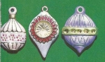 ALBERTAS–Gießform – neu – Baumkugeln (3) – Ornament – Hänger – bis 3,5 cm – Design auf Vorder-​ und Rückseite