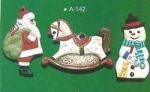 ALBERTAS–Gießform – neu – Weihnachten (3) – Ornament – Hänger – je bis 4 cm – Design auf Vorder-​ und Rückseite