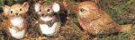 Mäuse (2) mit Vogel 4 und 5 cm – Schrühware