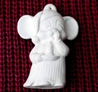 ALBERTAS–Gießform – neu – Schlaf-Maus – Ornament – Hänger – 9,2 cm – Design auf Vorder-​ und Rückseite