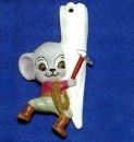 ALBERTAS–Gießform – neu – Bergsteiger-Maus - Ornament – Hänger – 8,8 cm – Design auf Vorder-​ und Rückseite