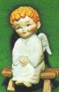 Engel-Junge für Regal – 15,2 cm hoch – ohne Bank – Schrühware