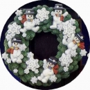 Schneemannkranz – 32,5 cm Durchmesser - Schrühware
