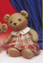 Teddy-Mädchen im Kleid - 20 cm hoch - Schrühware
