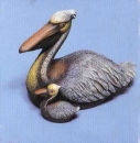 Pelikan mit Jungem im 2er-Set - bis 14 cm lang - Schrühware