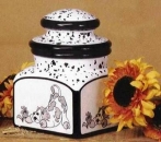 Vorratsdose - eckig - klein - mit Deckel 19 cm hoch  - Schrühware