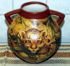 Vase mit 2 Henkeln – 16 cm hoch – Schrühware