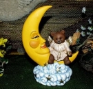 Spieluhr - Teddy auf Mond - Teile lose - Schrühware