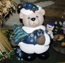 Weihnachtsmann-Teddy - groß - 30 cm hoch – Schrühware