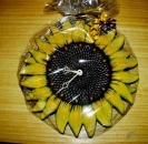 Sonnenblumenuhr – 28 cm Durchmesser - ohne Uhrwerk / Zeiger - Schrühware