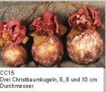 Christbaumkugeln – glatt – in 6, 8 und 10 cm Ø – Schrühware - Sonderangebot