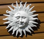 Sonne-Mond für die Wand – 42 cm Ø - Schrühware