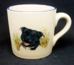 Keramik-Tasse - Becher mit Wunschname – Motiv: 1 x Hund – Staffordshire Bullterrier
