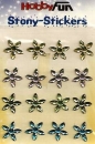 1HobbyFun - Stony-Stickers - Acryl-Blume  - bunt