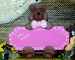 DONAS-Gießform - neu – Teddy-Türschild – 22 x 20 cm - USA