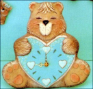 DONAS-Gießform - neu – Teddy-Wanduhr – 25 cm hoch - USA