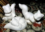 Eichhörnchen-Babys in 3er-Set – bis 9 cm – Schrühware