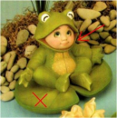 Sweet Tot – Froschbaby auf Seerosen-Blatt – je 19 cm – Schrühware