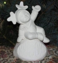 Rentier-Baby auf Welcome-Stein – Stein 15 x 10 cm – Rentier 19 cm – Schrühware