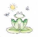 Decal - Sunshine Frog - Frosch mit Sonne - 6 cm