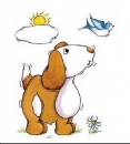 Decal - Sunshine Dog - Hund - 6 cm