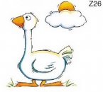 Decal - Gans mit Sonne - 6 cm