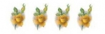 Decal - Yellow Rose  18 x 10 mm – Stückpreis