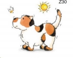 Decal - Hund mit Sonne - 6 cm