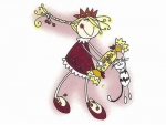 Decal - CHRISTMAS CHICK PINK DRESS – 20x12mm