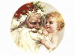 Decal - SANTA & BABY - 198mm - DISC