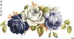 Decal - SUMMERBLOOM BLUE 50X25MM