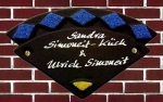 Keramik-Türschild - Grafic Design – 20 x 12 cm