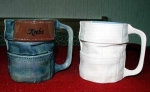 Jeans-Becher – Kaffeepott – 13 cm hoch - Schrühware