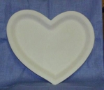 Herzplatte - 38 cm breit - Schrühware