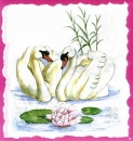 10 Bögen je 17 x 37,5 cm - VLOEI-Dekormotiv 36 – Schwäne