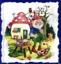 10 Bögen je 17 x 37,5 cm - VLOEI-Dekormotiv 42 – Wichtel mit Schnecke