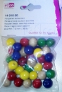 Wooden beads - 12 mm - hole 3 mm - mixed colors - 35 pieces - special price