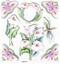 Handgearbeitete selbstklebende 3D-Sticker - Calla