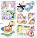 Handgearbeitete selbstklebende 3D-Sticker - Baby